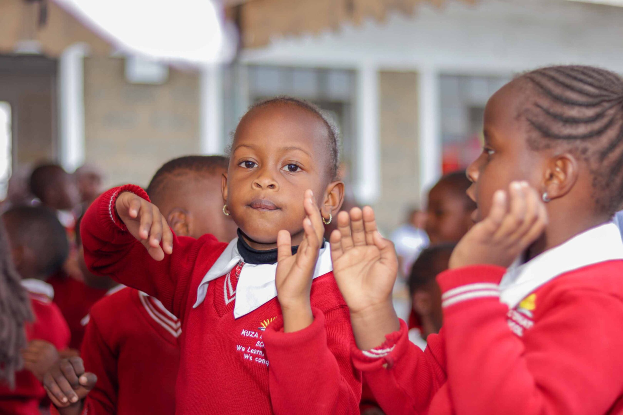 Primary School learners at Kuza